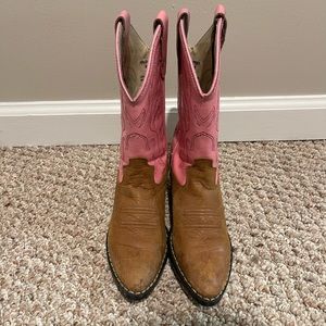 Girls leather western boots